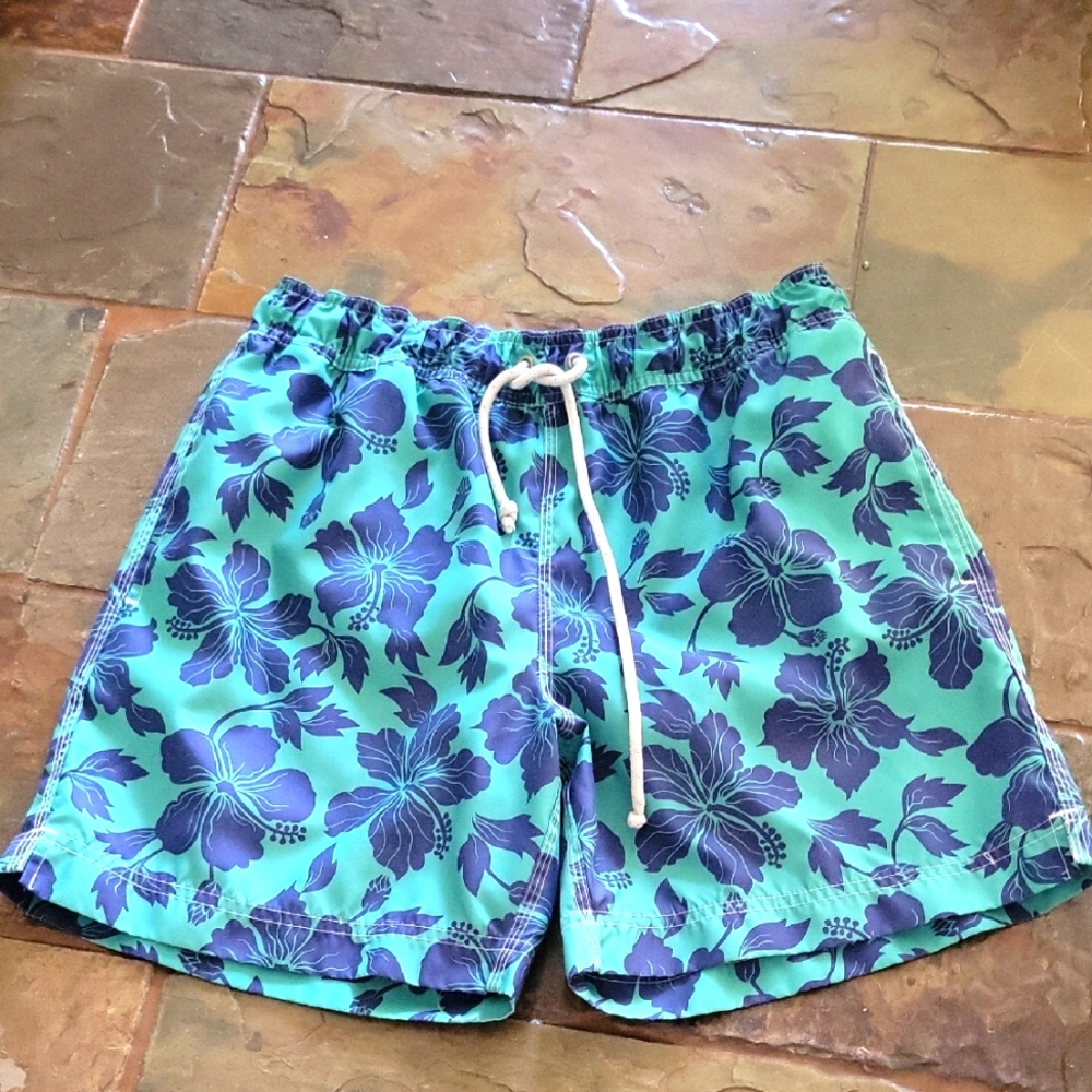 Men's Blue Floral Swim Shorts J. CREW